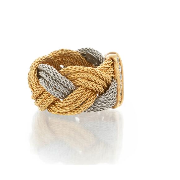 Henry Dunay 18K Gold, Platnium Diamond Ring size 7 - Picture 2 of 3